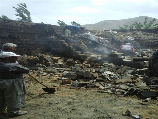 گاوهای روستای گلون زنده در آتش کباب شدند
