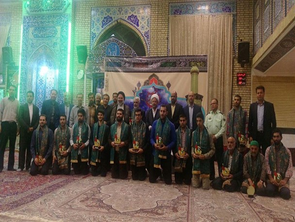 تجلیل پیشکوستان مداحی و برترین‌های دومین دوره ازمسابقات قرائت قرآن‌کریم دماوند + تصاویر
