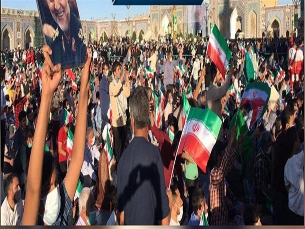 استقبال بی‌نظیر از رئیس جمهور منتخب در مشهدالرضا