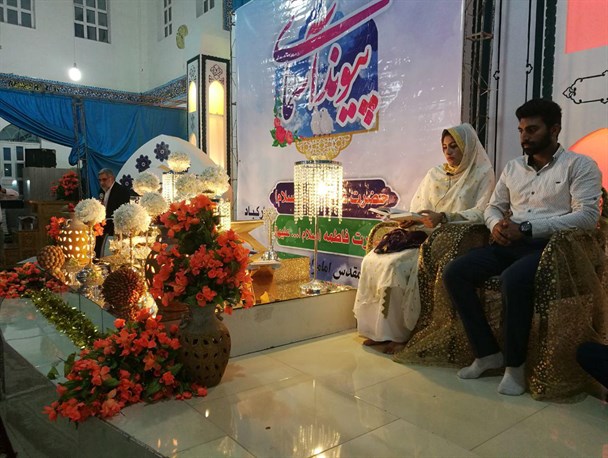 برگزاری جشن پیوند آسمانی دو زوج جوان در امامزاده سید مظفر بندرعباس+تصاویر