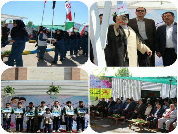 نواخته شدن زنگ مهر ومقاومت در دبیرستان شاهد ریحانه النبی قاین + تصاویر