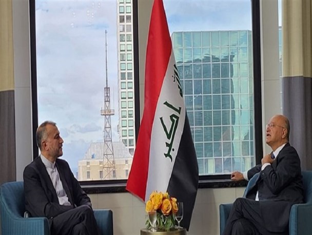 دیدار امیرعبداللهیان با برهم صالح/ اراده عراق برای ارتقای همه جانبه روابط با ایران