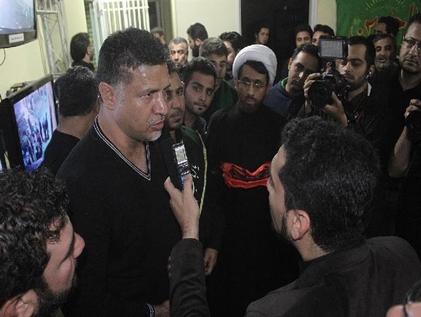 علی دایی در مراسم عزاداری هیئت‌های قم + تصاویر