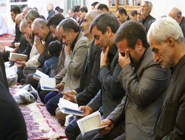مراسم دعای ندبه در امامزاده سید بهلول خوی + تصاویر