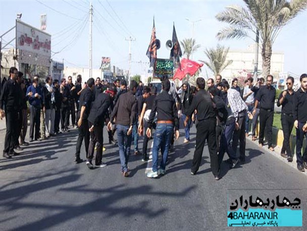 مراسم تاسوعای حسینی روز سوگواری پرچمدار واقعه کربلا در چابهار برگزار شد