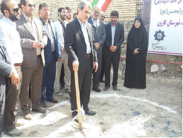 مدرسه دبستانی 7 کلاسه در قلعه چنعان شهرستان کارون کلنگ زنی شد +تصاویر