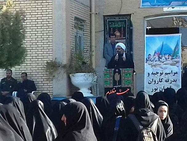 مراسم بدرقه کاروان راهیان نور دانش آموزی شهرستان اردل+تصاویر