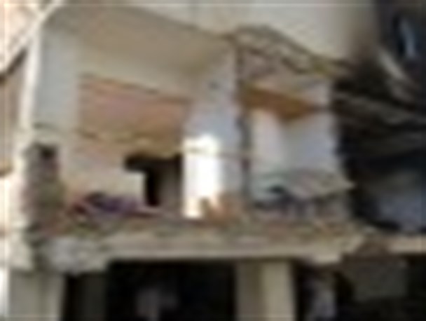 انفجار ساختمانی در گنبد بر اثر نشت گاز / گزارش تصویری