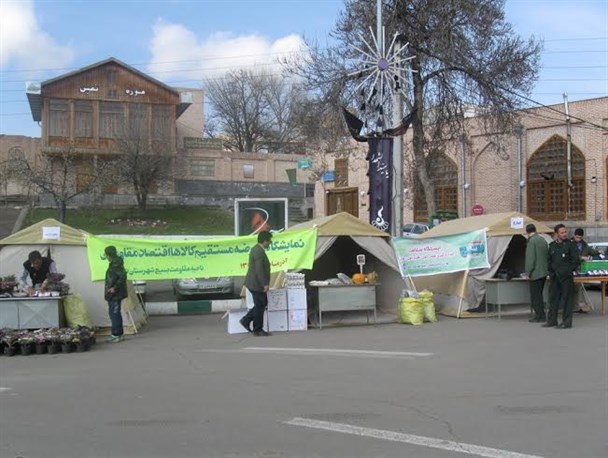 برپایی نمایشگاه عرضه مستقیم کالاهای اقتصاد مقاومتی در نمین