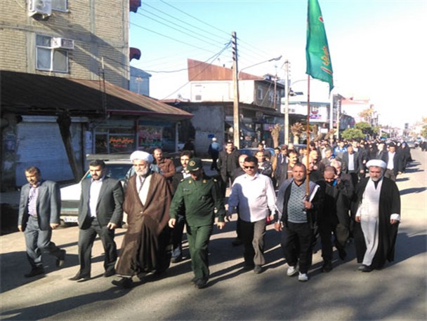 کاروان پیاده اربعین شهرستان رضوانشهر عازم کربلا شد+ تصاویر