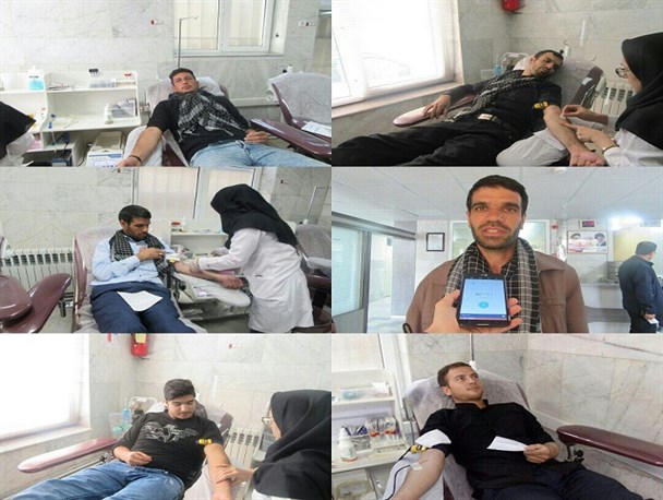 صف طولانی اهدای خون به زلزله زدگان در  ایجرود