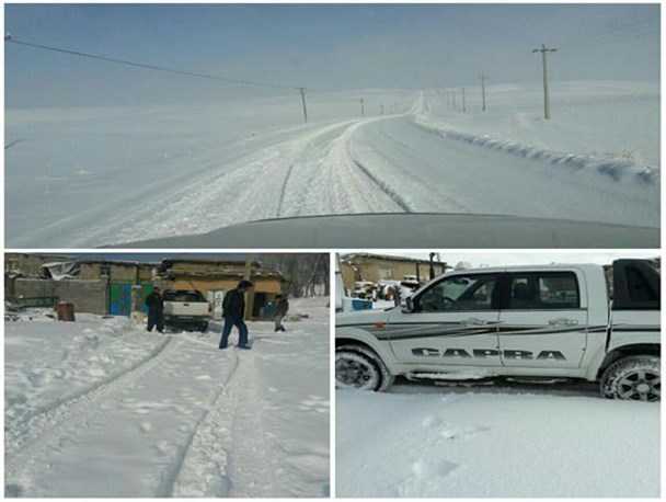 امدادگران، زن باردار را از محاصره برف در میاندوآب نجات دادند