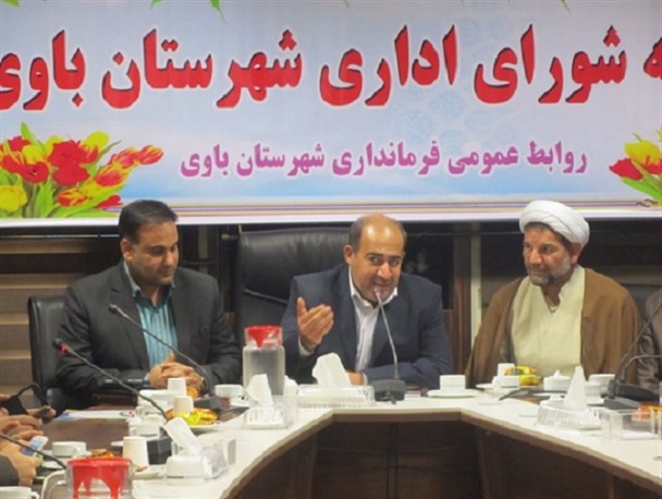مراسم معارفه معاون جدید فرماندار و بخشدار مرکزی باوی