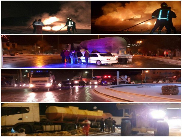 شب پرحادثه آتش نشانان بروجن/وقوع ۳ حادثه پیاپی