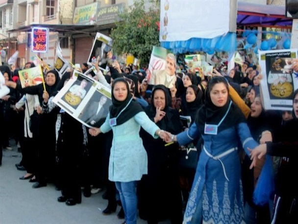 تصاویر/بانوان گچسارانی در ستاد انتخاباتی تاجگردون