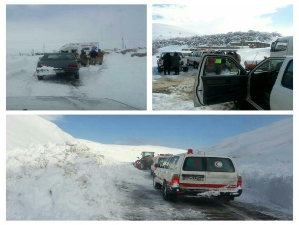 10 مادر باردار سقزی در برف و بوران سقز نجات یافتند