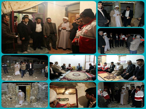 گزارش تصویری/بازدید امام جمعه کنگان از منازل حادثه دیدگان بارندگی های اخیر
