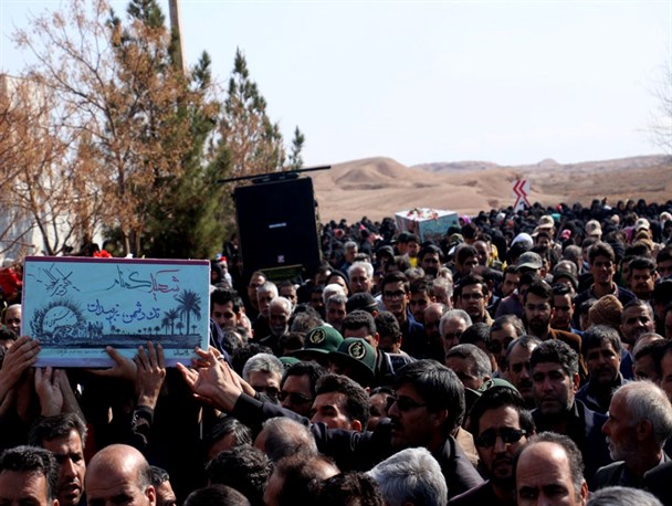 تشییع دو شهید گمنام در شهر یونسی بجستان