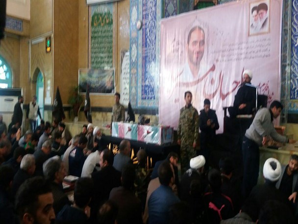 وداع با پیکر شهید مدافع حرم سید احسان میرسیار در قرچک