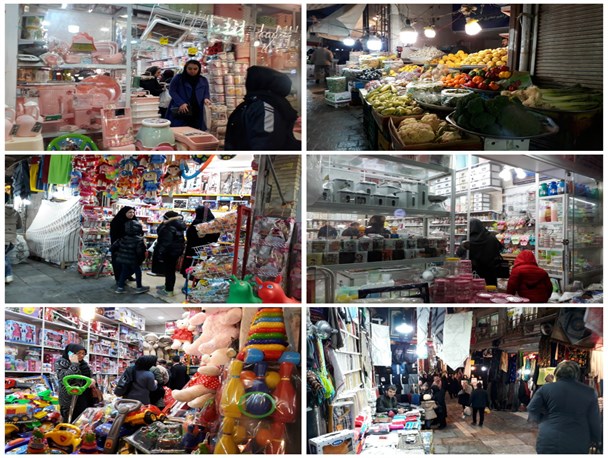 حال و هوای بازار همدان در شب انتخابات و آستانه سال نو