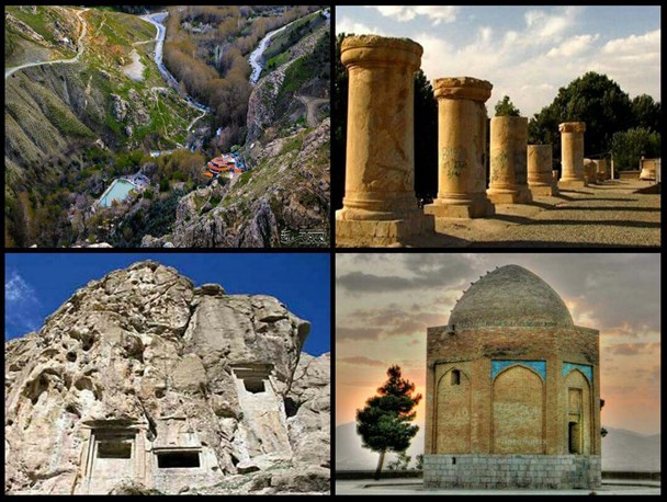 نوروزی خاطره انگیز در جوار معبد آناهیتا و بقعه مالک/ طبیعت بکر بهاری و شکوه آثار تاریخی در شهرستان‌های استان کرمانشاه