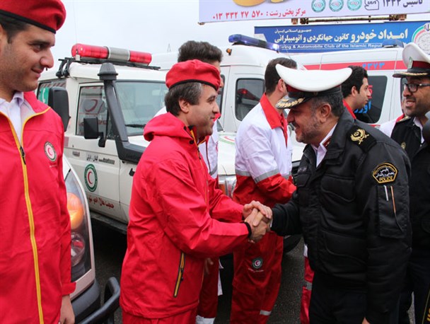 بازدید جانشین رئیس پلیس راهور کشور از پلیس راه خمام