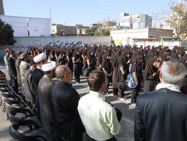 زنگ مهر مقاومت و بازگشایی مدارس اشتهارد در اول مهر نواخته شد + تصاویر