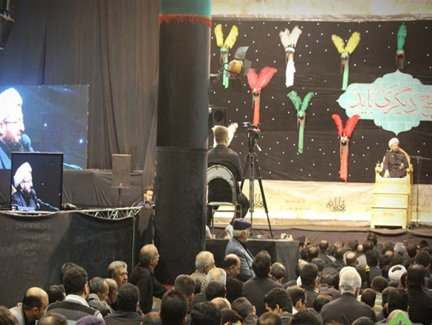 برپایی مراسم عزاداری در مجموعه فرهنگی شهید بهشتی+تصاویر