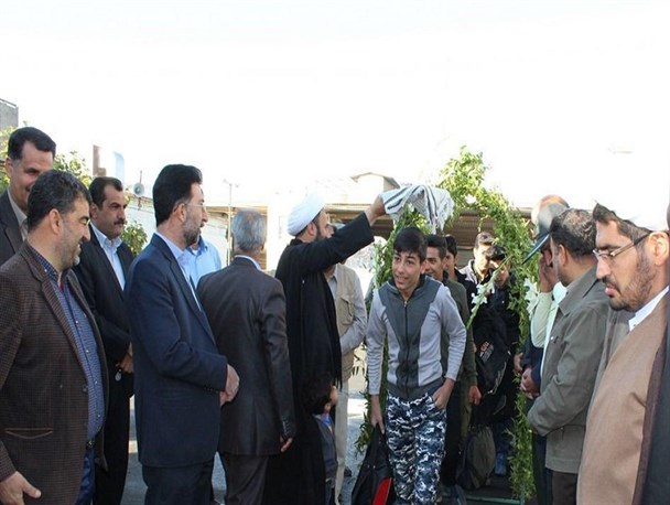 ۱۵۰ دانش آموز از شهرستان سامان به کربلای ایران اعزام شدند + تصاویر