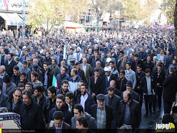 فیلم/راهپیمایی ضد آشوبگری در ارومیه