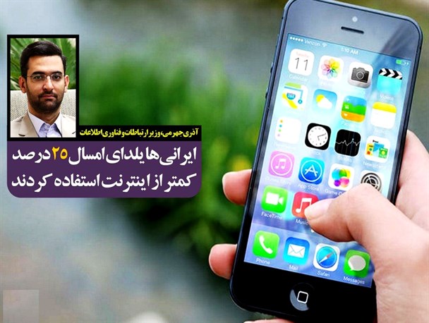 آذری‌جهرمی: ایرانی‌ها یلدای امسال 25 درصد کمتر از اینترنت استفاده کردند