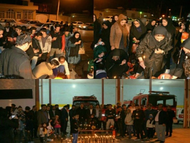گزارش تصویری /مراسم گرامیداشت شهدای آتش نشان حادثه ساختمان پلاسکو در زابل