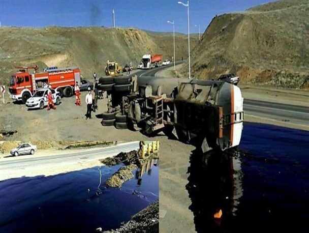 واژگونی 70 مورد تانکر، در حاشیه منابع آب استان کردستان