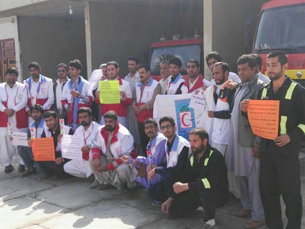 ابراز همدردی نجات گران سراوان با بازماندگان حادثه پلاسکو
