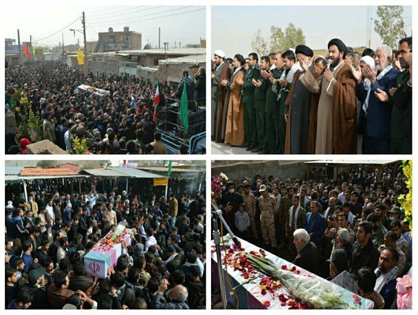 پیکر شهید دفاع مقدس  «امرالله احمدی» در باغملک خاکسپاری شد +تصاویر