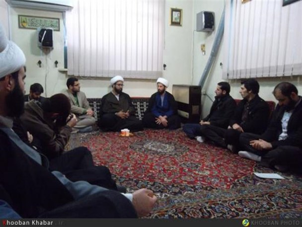 دیدار نامزد مجلس خبرگان با اعضای کانون امام رضا (ع) خمام + تصاویر