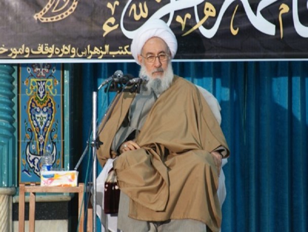 سخنرانی آیت الله مجتهد شبستری امام جمعه تبریز در جمع مردم میانه +تصاویر