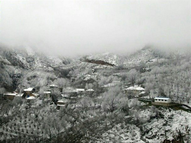 اولین برف ۹۶ بنام روستای لشکان اشکورات در رودسر به ثبت رسید+عکس