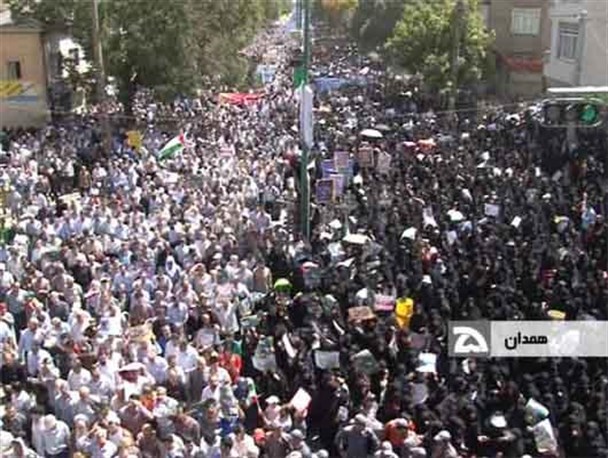 حماسه حضور مردم ولایتمدار همدان در روز قدس