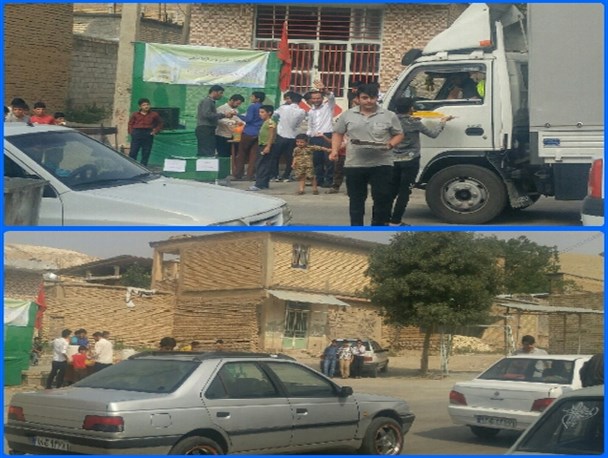 برپایی ایستگاه صلواتی به مناسبت میلاد با سعادت امام رضا (ع)  در شهر کاج+تصویر