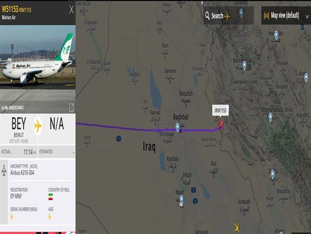بازگشت هواپیمای ماهان از بیروت به تهران/ هواپیما وارد خاک ایران شد