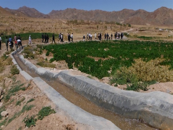 کانال بتنی چشمه های خیاورز، باغ بلند، قلم فری روستای شیزن افتتاح شد+تصاویر