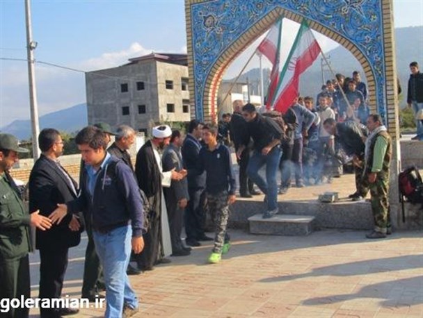 بدرقه اولین کاروان راهیان نور دانش آموزی شهرستان رامیان در جوار شهدای گمنام+تصاویر