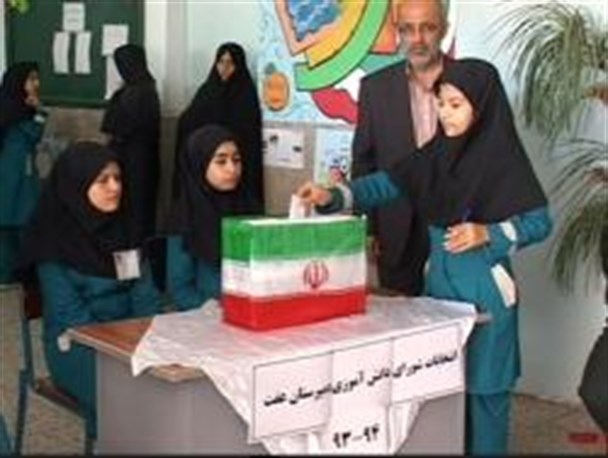 انتخابات شورای دانش آموزی در مدارس شهر گیوی برگزار شد