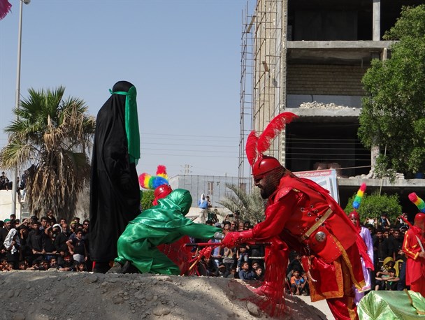 مراسم تعزیه واقعه عاشورا در شهر دیر+ گزارش تصویری