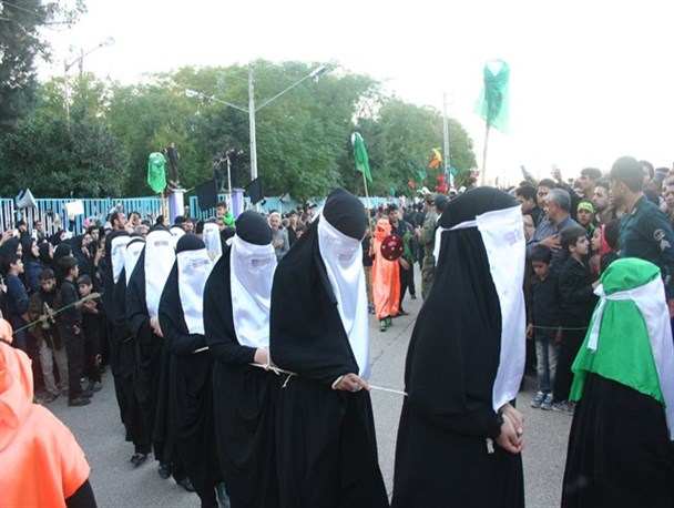 کاروان نمادین اسرای کربلا در آزادشهر