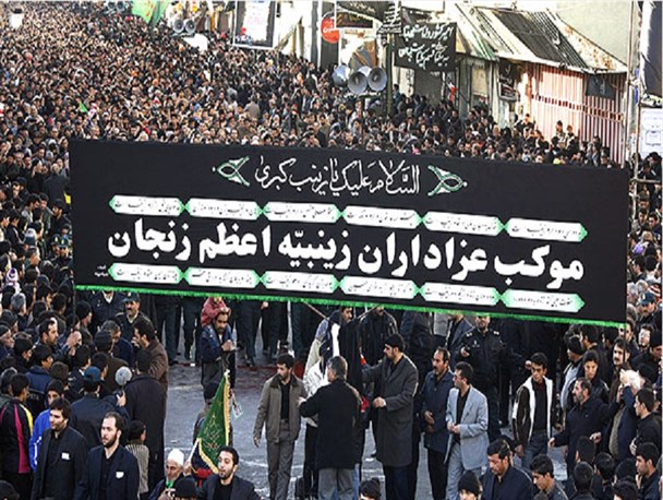 مردم استان زنجان امروز در سوگ خورشید و شریک غم های زینب هستند