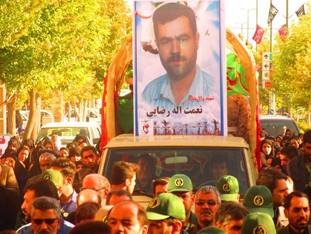 پیکر شهید نعمت اله رضایی در زادگاهش تشییع شد