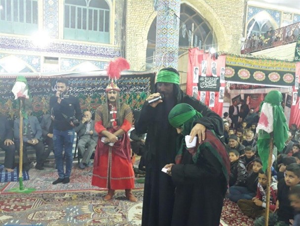 اجرای تعزیه بازار شام در سوگ سه ساله اباعبدالله(ع) در شرق اصفهان/ تصاویر