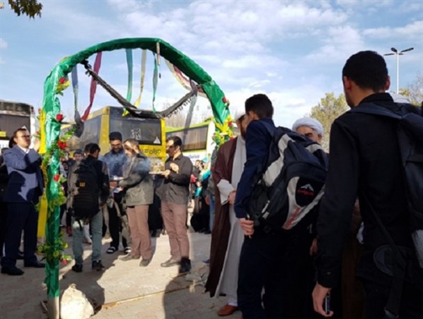 اعزام 350دانشجوی اردبیلی به حماسه عظیم پیاده روی اربعین حسینی+ تصاویر